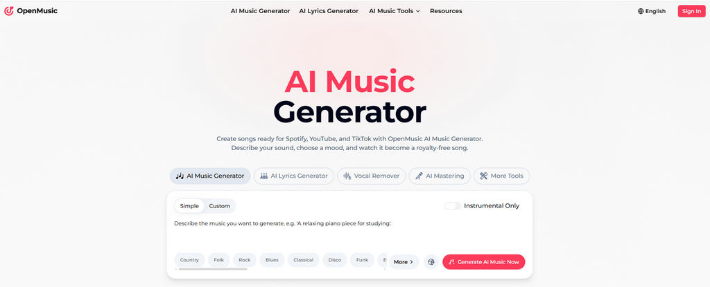 01 Openmusic AI