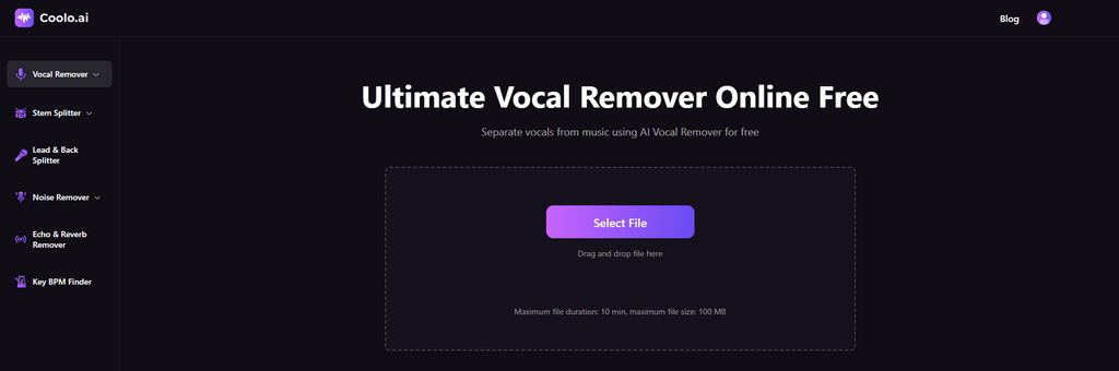 04 Coolo AI vocal remover