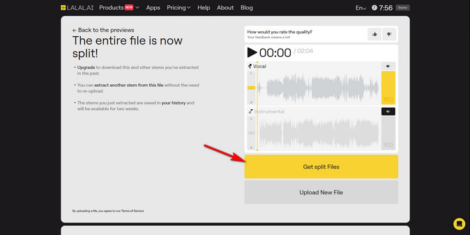 10 Ottieni i file separati